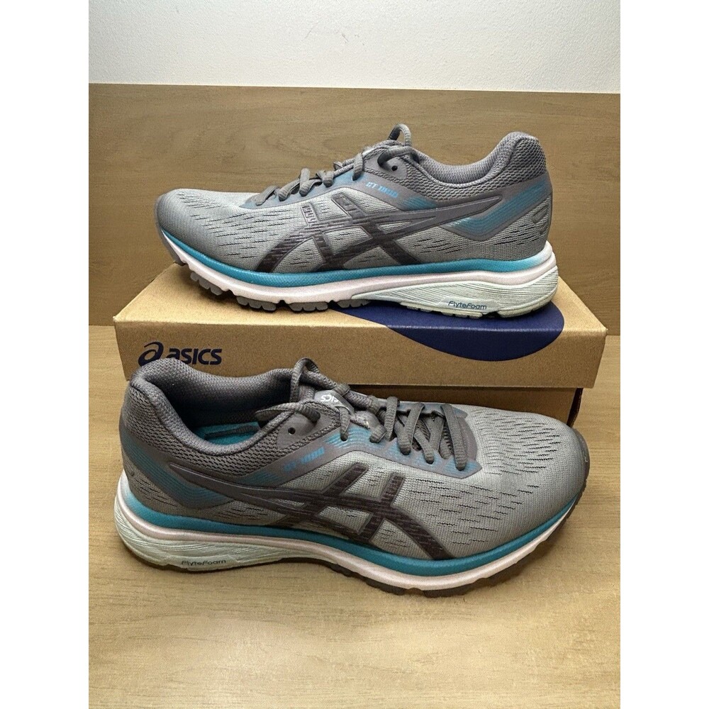 ASICS GT-1000 DuoMax Running Shoes 1012A030 Womens size 8 Gray Teal Gel $90